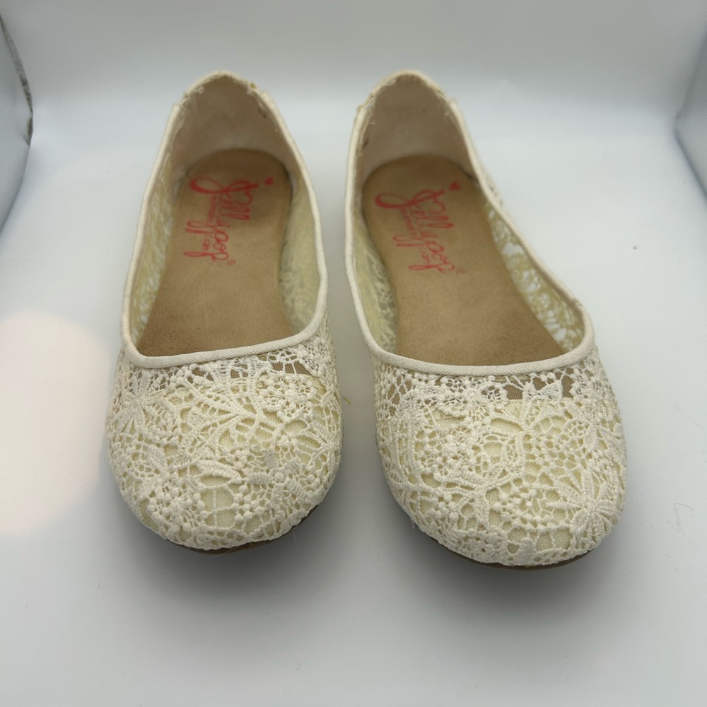 Jellypop Cream Lace Flats